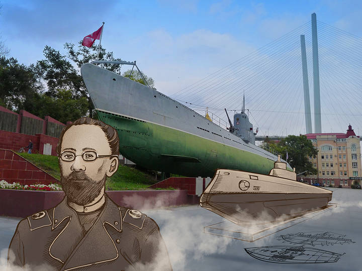M. P. Naletov and  the world's first submarine "Crab"